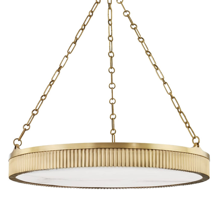 Lynden 8 Light Wide LED Drum Chandelier