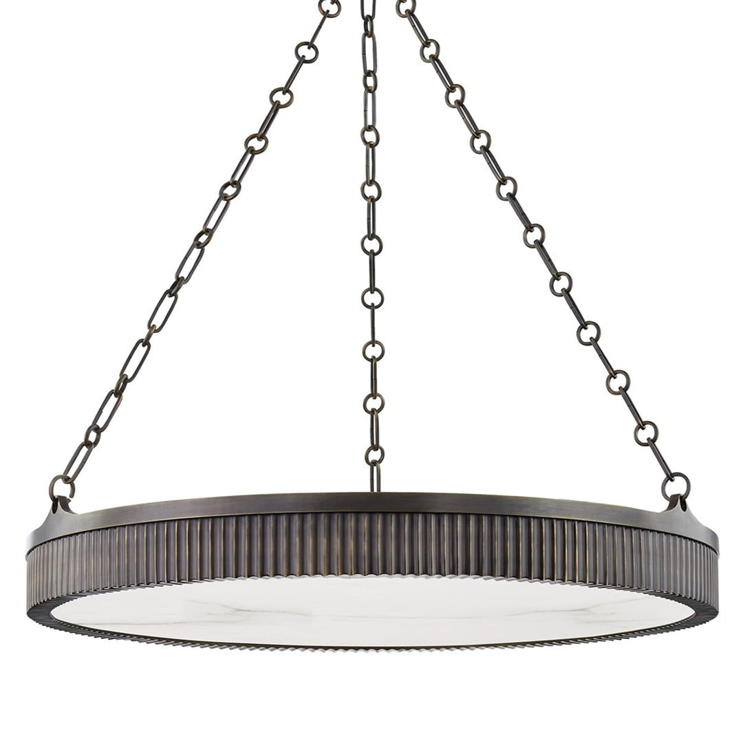 Lynden 8 Light Wide LED Drum Chandelier