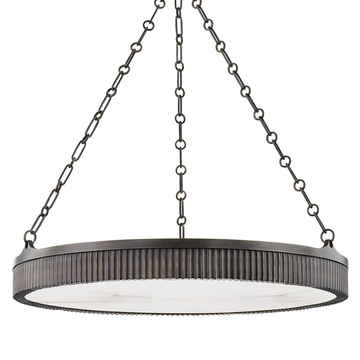 Lynden 8 Light Wide LED Drum Chandelier