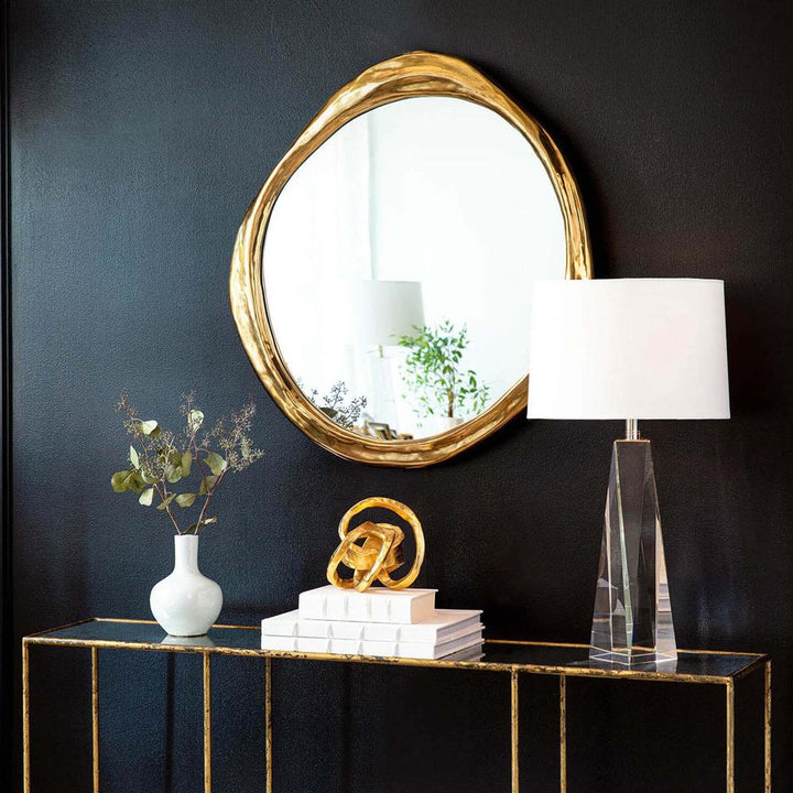 A mirror frame with the white lamp