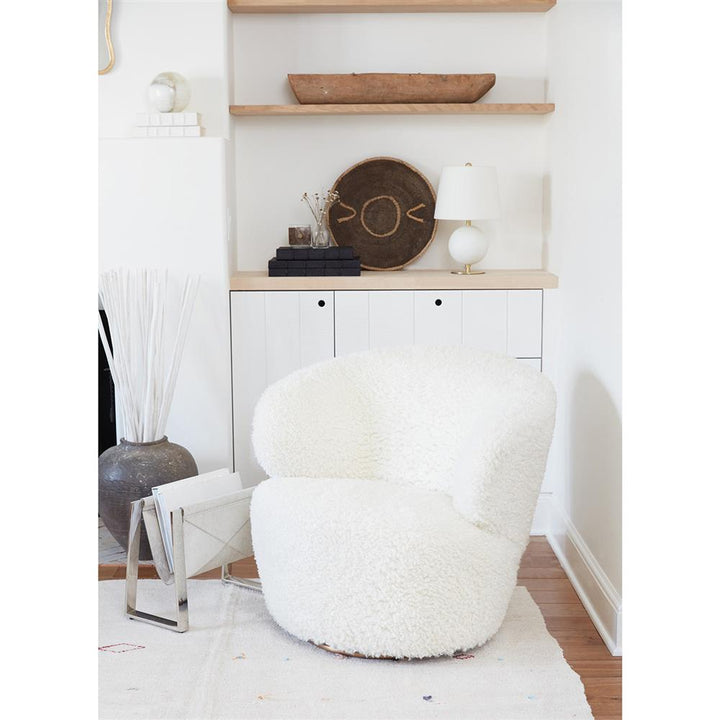 A pure  white antique chair