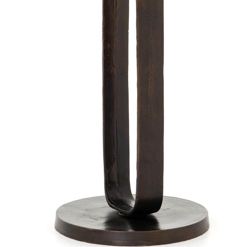 A close image of the table leg