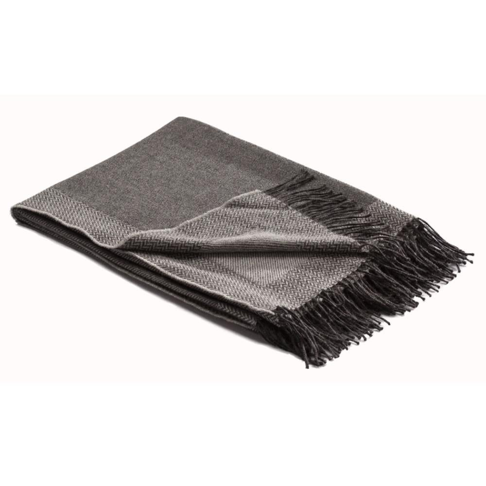 Modern Classic Alpaca Textured Throw Blanket - Grey