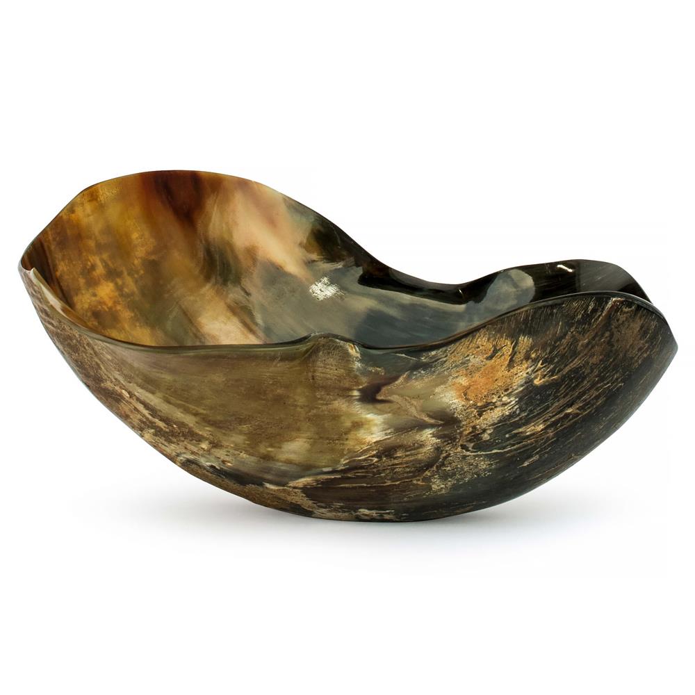 Global Bazaar Natural Black Horn Decorative Bowl